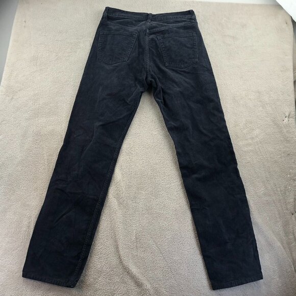 John Galt Womens Corduroy Pants Small Black Straight Leg Classic Casual Mid Rise - Picture 14 of 14